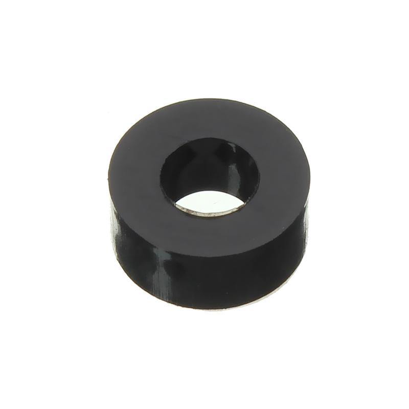 Suleve 200Pcs Flat Nylon Washer Black Round Spacer Washer Standoff Fastener Hardware 7*4*L