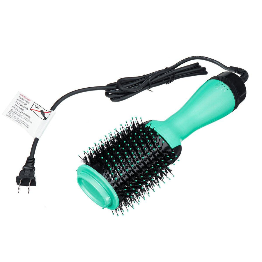 3 in 1 Electric Hair Dryer Comb Portable Negative Ion Ceramic Heating Hair Comb Multi-Functional Curling Hair Styling Tool - MRSLM