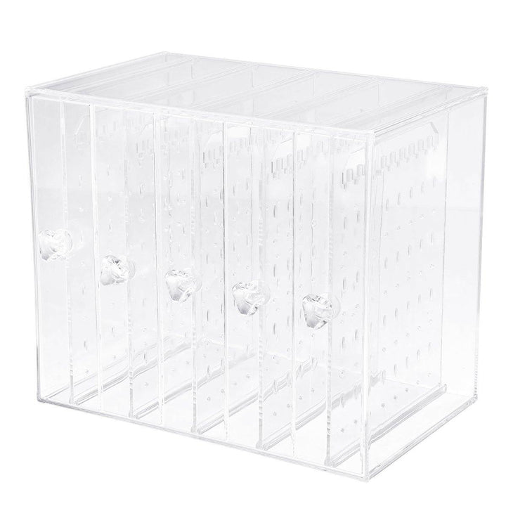 5 Trays Dustproof Transparent Acrylic Earrings Storage Box Jewelry Display Stand