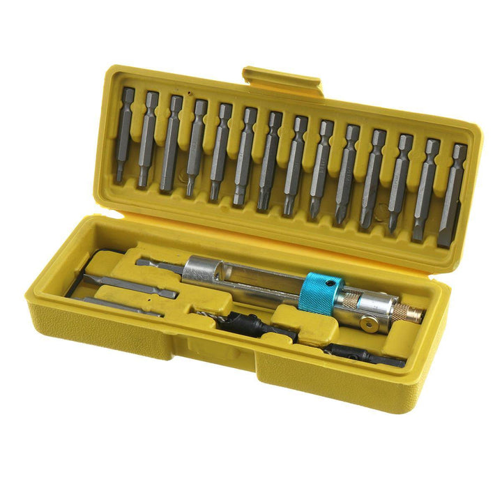 20pcs/Set Countersink Drill Bit HSS Screwdriver Tools Drill Driver Kit Flip Drive Portable LZ - MRSLM