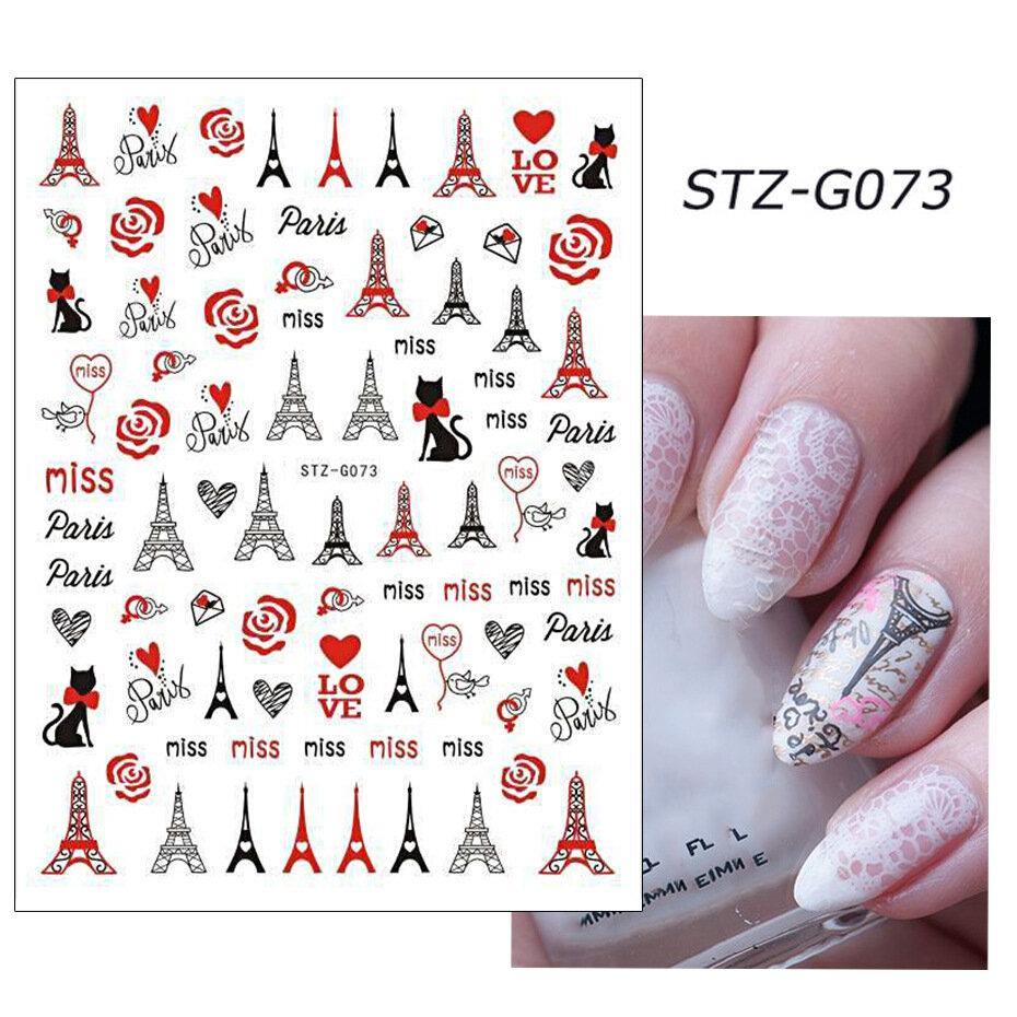 3D Nail Art Stickers Rose Cupid Eros Love Lip Adhesive Valentine's Day Stickers - MRSLM