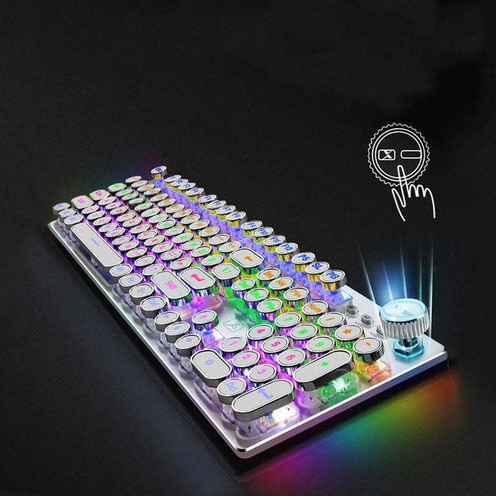 Mechanical Keyboard 104 Anti-ghosting Luminous Blue Black Red Brown Switch LED Backlit wired Gaming Keyboard