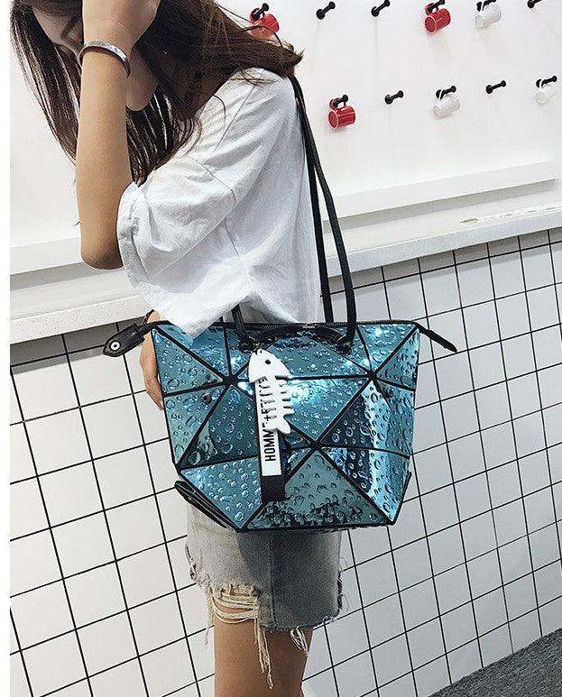 New wave high-grade bag oceanic laser single shoulder large capacity class handbag - MRSLM