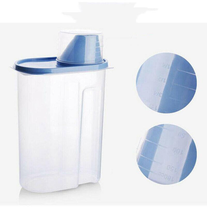 4 Pcs Plastic Airtight Food 1.9L Container Storage Box Rice Cereal Bean for Kitchen Storage Box