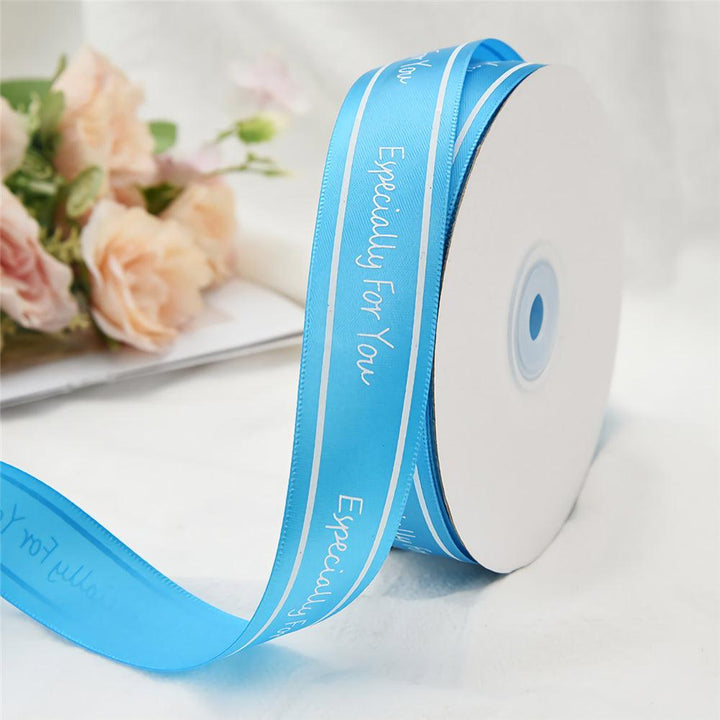 2.5cm Especially For You Printed Satin Ribbon Gift Flowers Packing Belt for Wedding Party Decorations DIY Crafts Ribbon