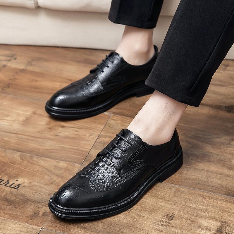 Korean Style Trendy Hair Stylist Leather Shoes