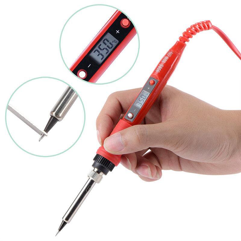 JCD 908S 80W Electric Soldering Iron LCD Digital Display Adjustable Temperature 220V/110V Welding Solder Tools