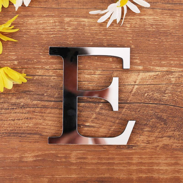 1 Peice English Letters Wall Stickers DIY Decorative Decal Home Decoration Acrylic Mirror Word EVA Mural Wall Art