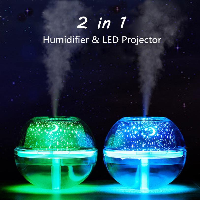 500ml LED Ultrasonic Essential Oil Humidifier