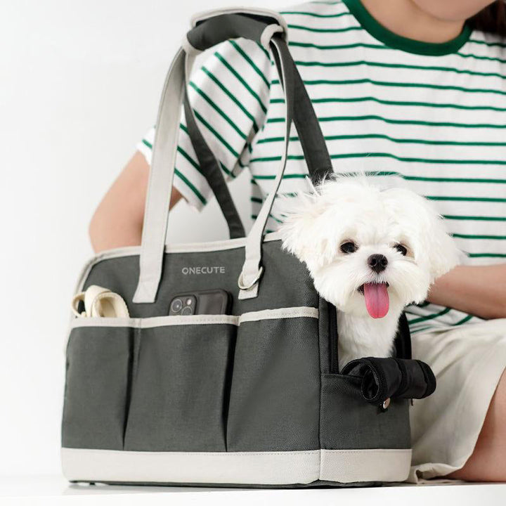 Portable Canvas Pet Carrier Shoulder Bag