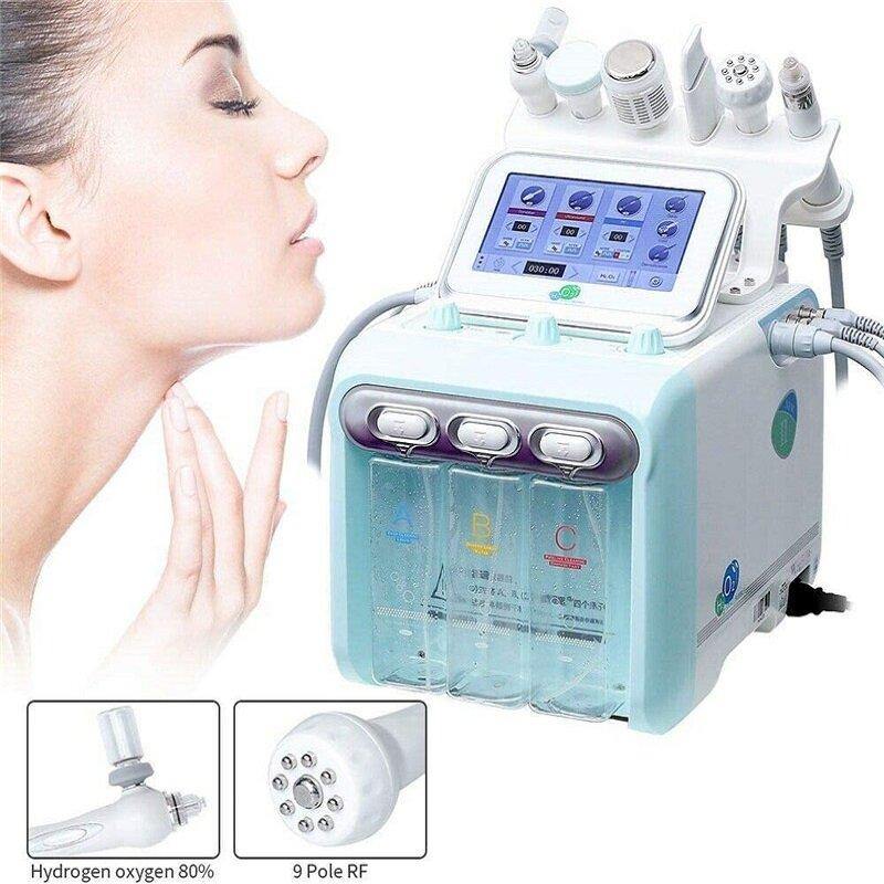 Updated 6 in 1 Small Bubble Oxygen Beauty Machine Skin Cleaner Hydrogen Oxygen Jet Lifting Spray Skin Rejuvenation Anti Aging Wrinkle Beauty Instrument - MRSLM