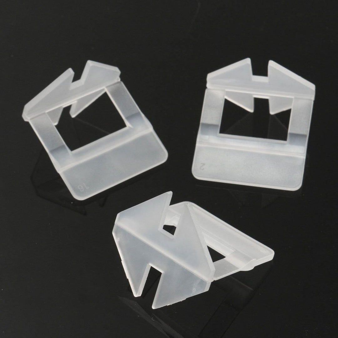 200Pcs 1mm White Ceramic Tile Tiling Accessibility Spacers Plastic Clip