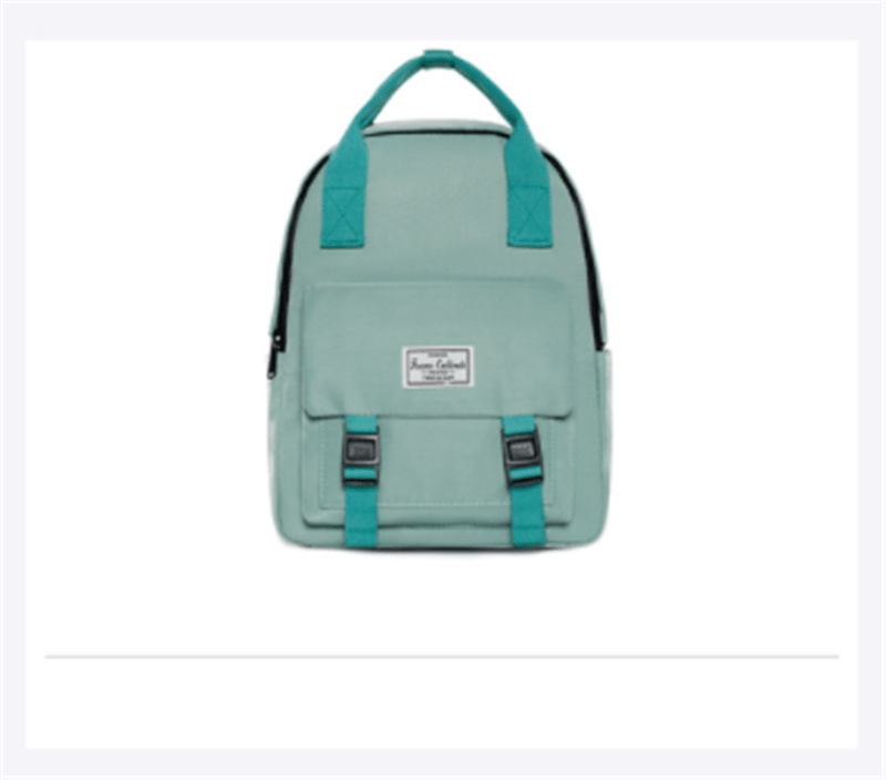 Solid Color Backpack Female College Student Portable