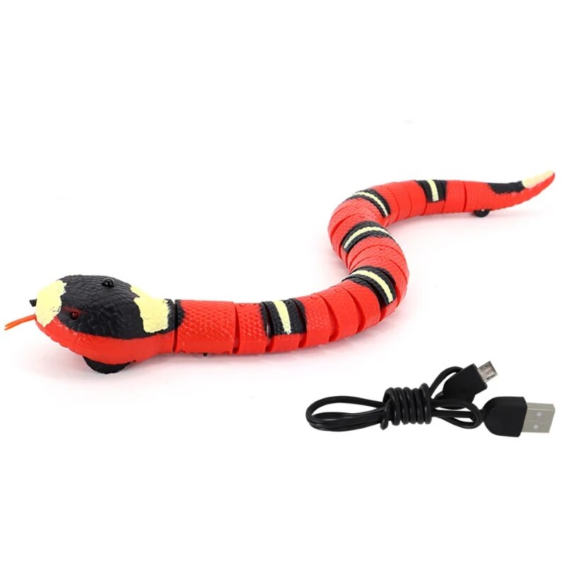 USB Rechargeable Smart Sensing Snake Toy for Cats & Dogs