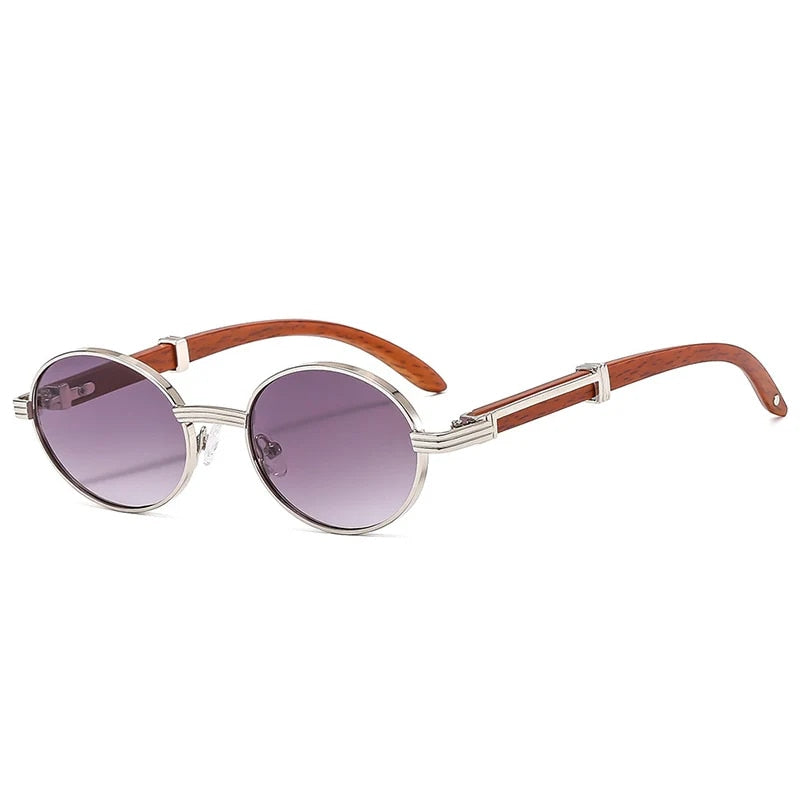 Retro Oval Gradient Lens Sunglasses - Stylish Eyewear for Fashion Enthusiasts