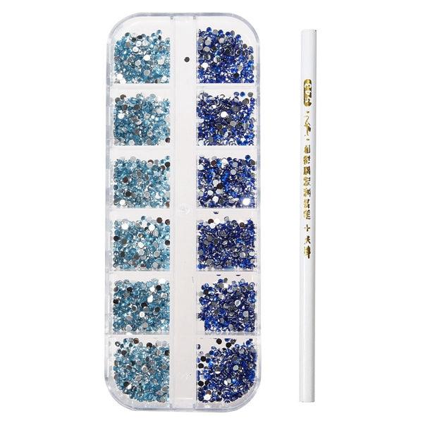 3D Round Glitter Rhinestone Bead  Wax Picker Pencil Diamant Gems Manicure Nail Art Tool