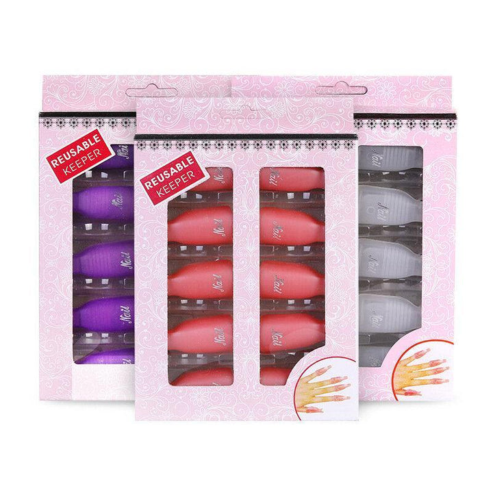 10 Pcs Nail Nail Remover Clip Nail Remover Nail Polish Remover Finger Set