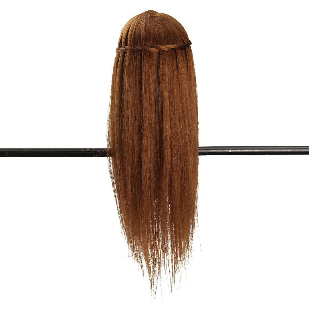 24'' 100% Human Hair Practice Mannequin Head Hairdressing Train Model+Clamp