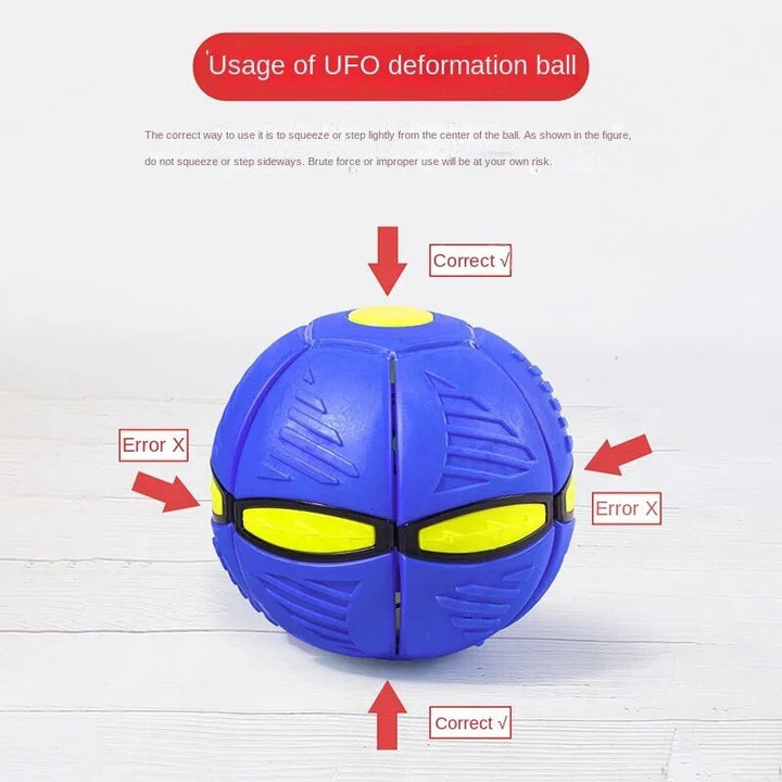 Magic UFO Ball: Transforming Dog Toy for Interactive Outdoor Fun