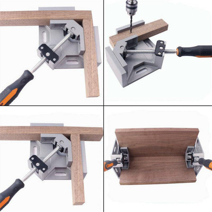 Aluminum Single Handle 90 Degree Right Angle Clamp Angle Clamp Woodworking Frame Clip Right Angle Folder Tool