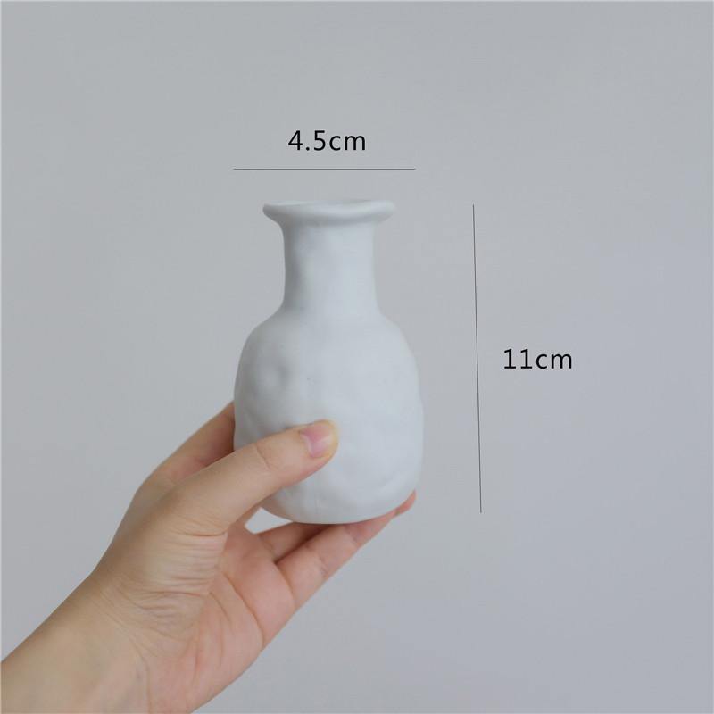 Plain Ceramic Vase Decoration Minimalist Art Flower Home - MRSLM