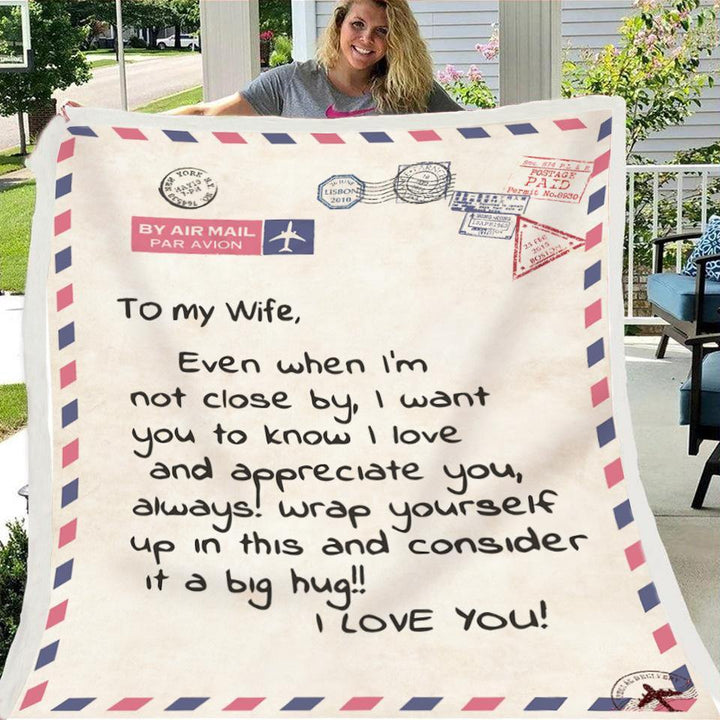 Fleece Blanket to My Daughter Son Wife Letter Printed Quilts Air Mail Blankets Positive Encourage and Love GiftsDrop Ship - MRSLM