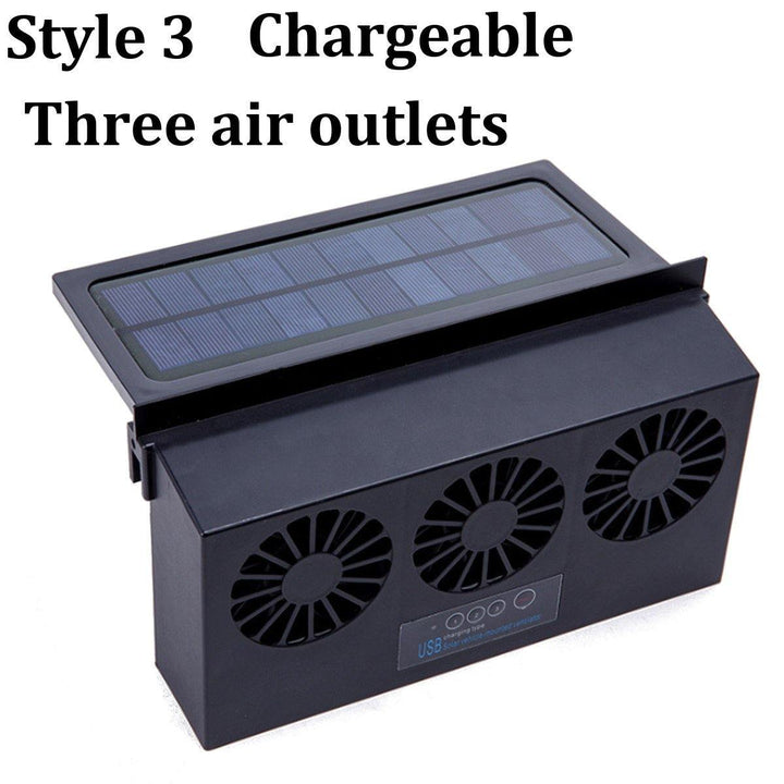 4500Rpm Solar Powered Car Auto Vehicle Window Air Vent Exhaust Cooling Box Fan Ventilation for Outdoor Travel