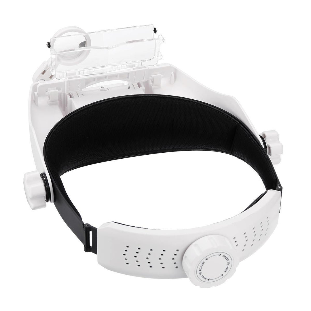 1.5X 2.0X 8X Headband Magnifying Glass bracket 3 LED Light Protable Helmet Illuminated Magnifier