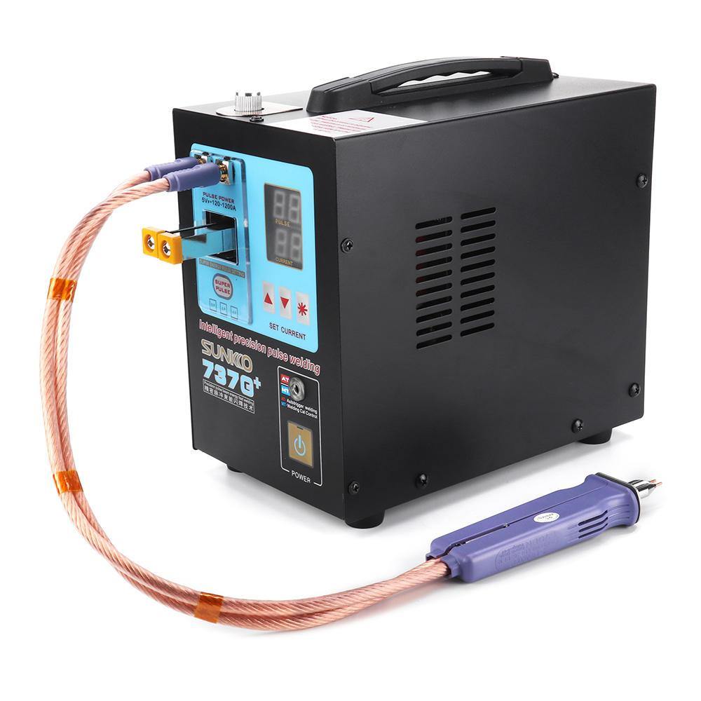 SUNKKO 737G+ 220V/110V Dual Mode Battery Spot Welding Machine Pulse & Current Display W/ Welding Pen