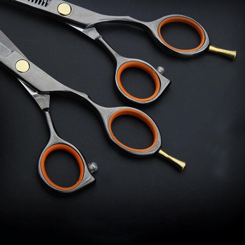 5.5 inch Cutting Thinning Styling Tool Hair Scissors Stainless Steel Salon Hairdressing Shears Regular Flat Teeth Blades