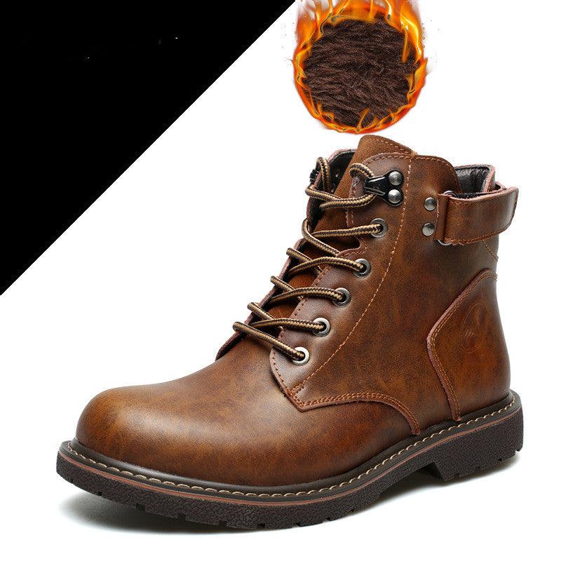 Fashion Men's Casual Mid-cut Leather Boots