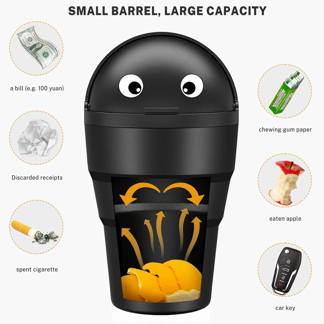 Universal Mini Car Trash Can with Swing Lid ‚Äì Leakproof & Compact Auto Organizer Storage Bin