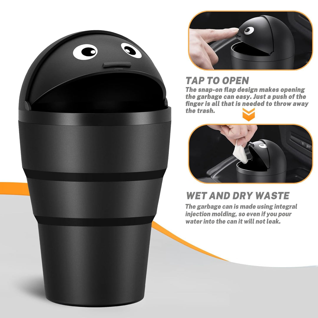 Universal Mini Car Trash Can with Swing Lid ‚Äì Leakproof & Compact Auto Organizer Storage Bin