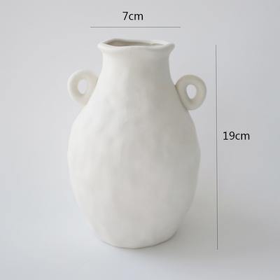 Plain Ceramic Vase Decoration Minimalist Art Flower Home - MRSLM