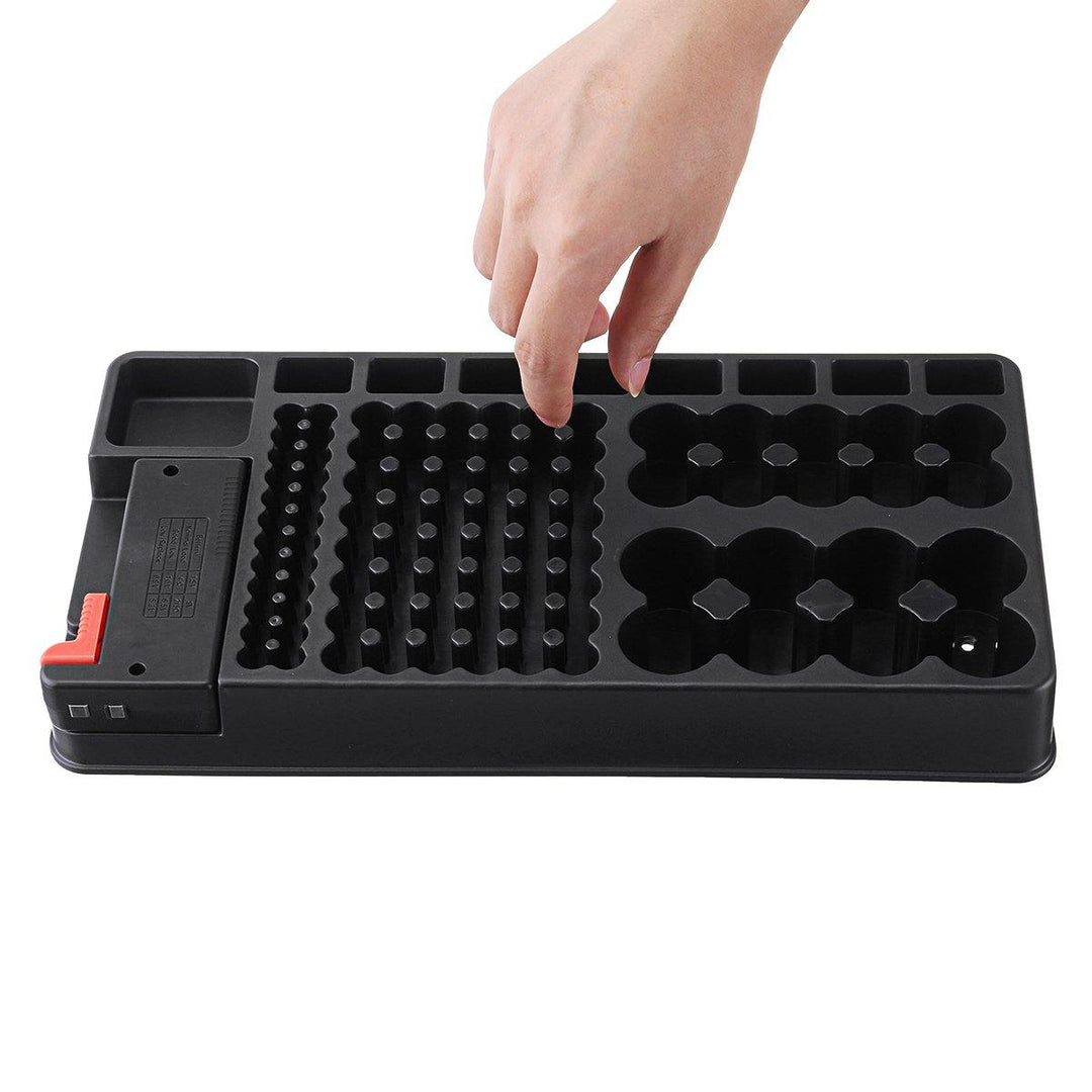 Battery Organizer Case Storage Box Battery Storage Organizer Holder with Tester Battery Capacity Tester Caddy Rack Case Box