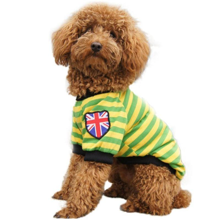 Pet Dog Cat Striped Clothing Coats T shirt Pet Apparel Vest  Winter Spring Pet Customes 3 Colors