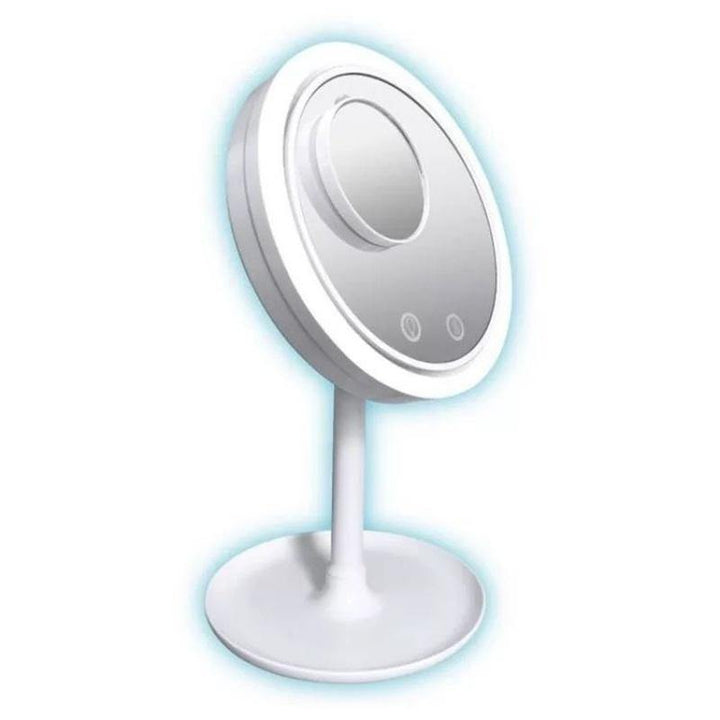 Fan LED Light Makeup Mirror (White)