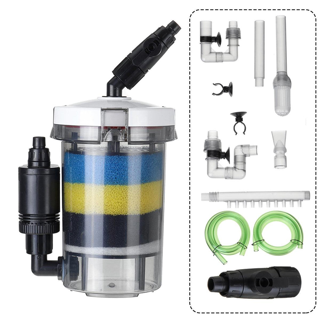 220V Aquarium External Canister Filter Fish Water Tank Air Pump Sponge Pond 800L/H