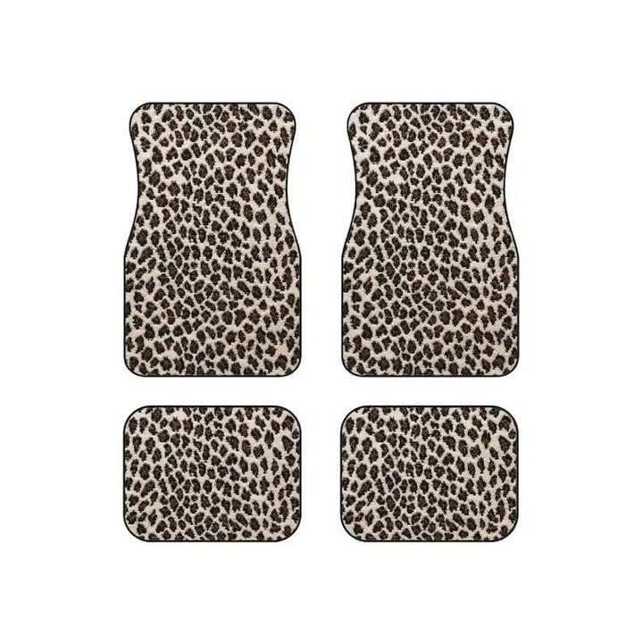 Leopard Print Car Floor Mats Set