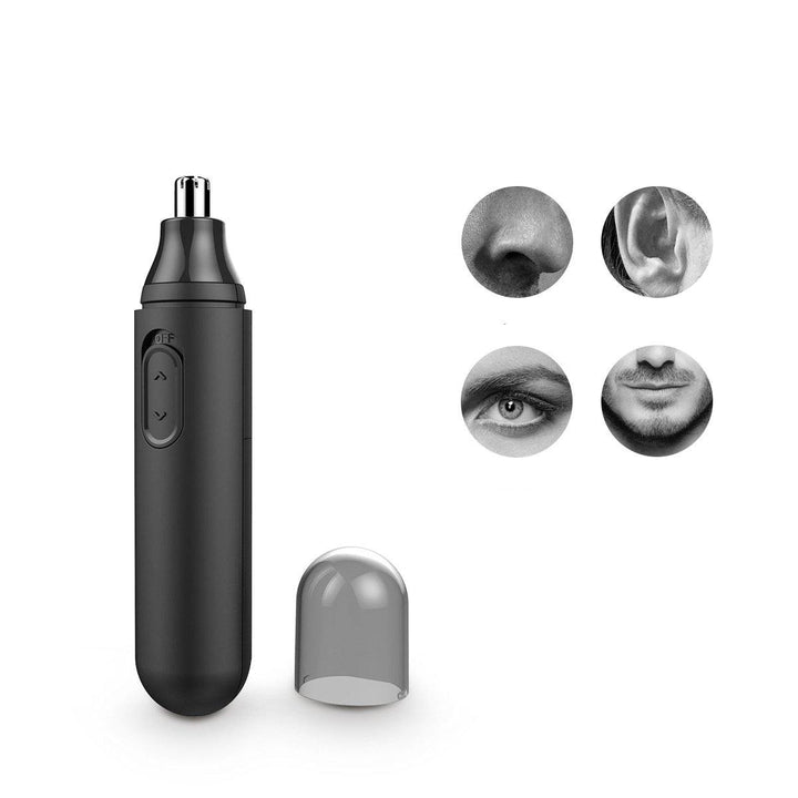 Nose Hair Trimmer Ear Eyebrow Trimmer Hair Removal Shaving Razor Beard Face Hairs Cut (Black) - MRSLM