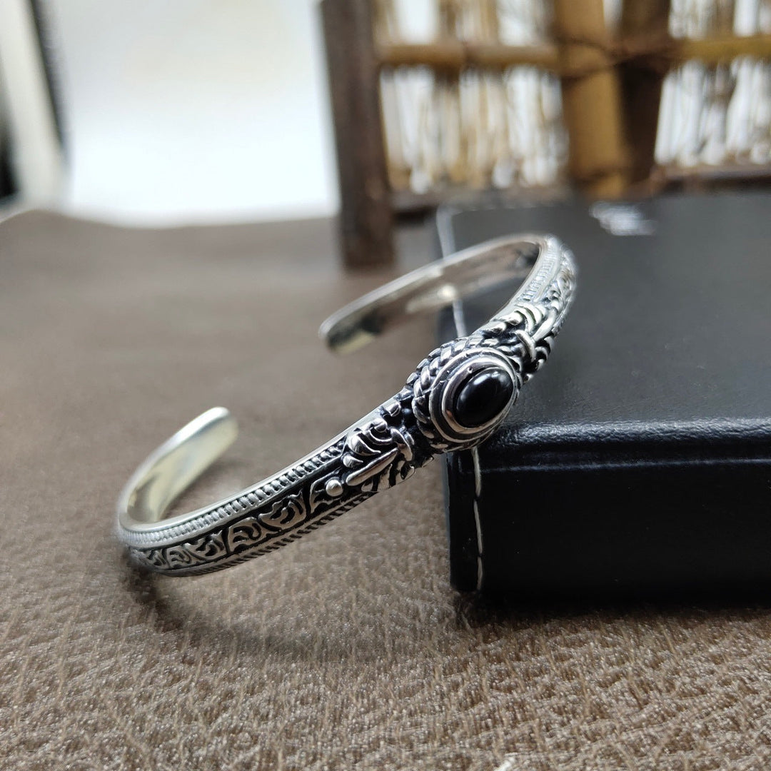 Women's Vintage Thai Silver Open Bracelet