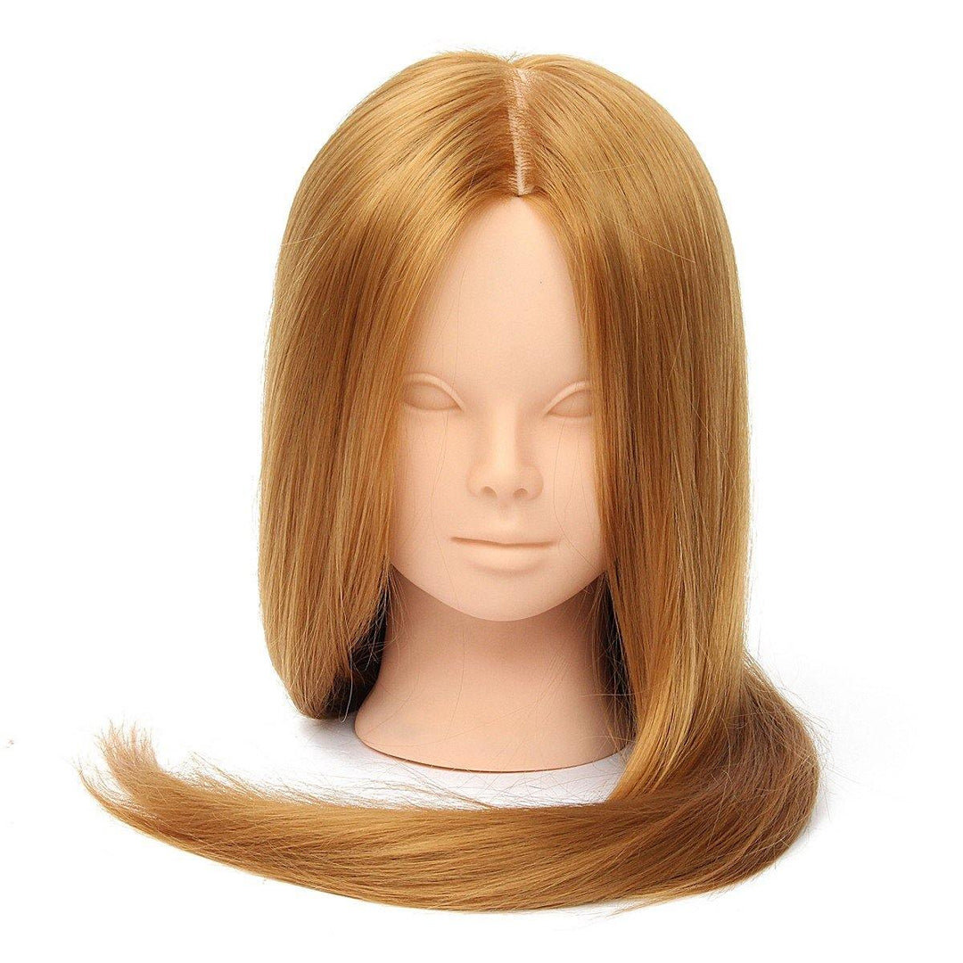 26" Long Hair Training Mannequin Head Model Hairdressing Makeup Practice with Clamp Holder