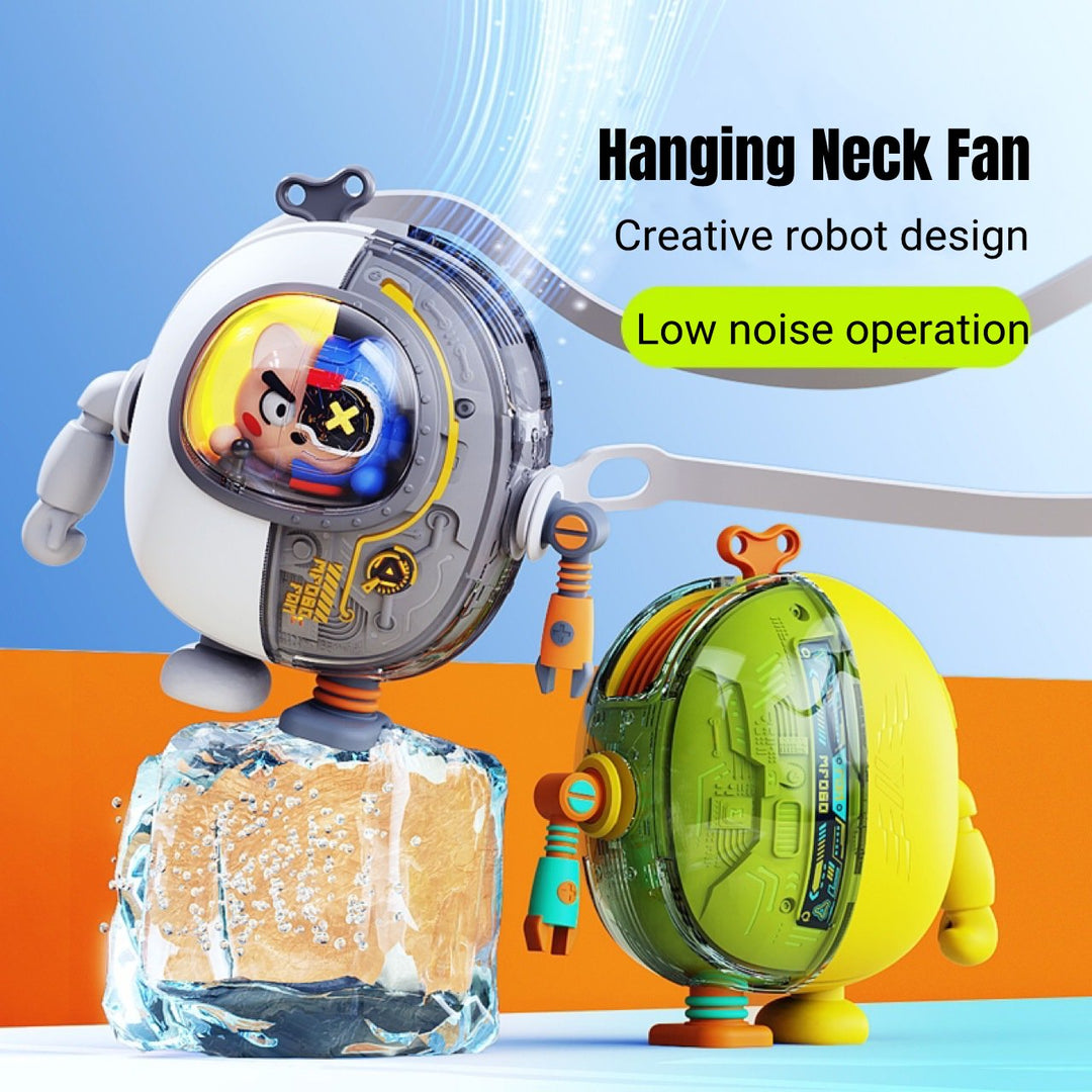 Cool Mecha Robot Mini Bladeless Neck Fan