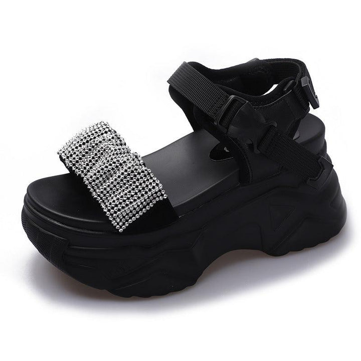 Korean Style Round Toe Muffin Comfortable Sports Casual Sandals