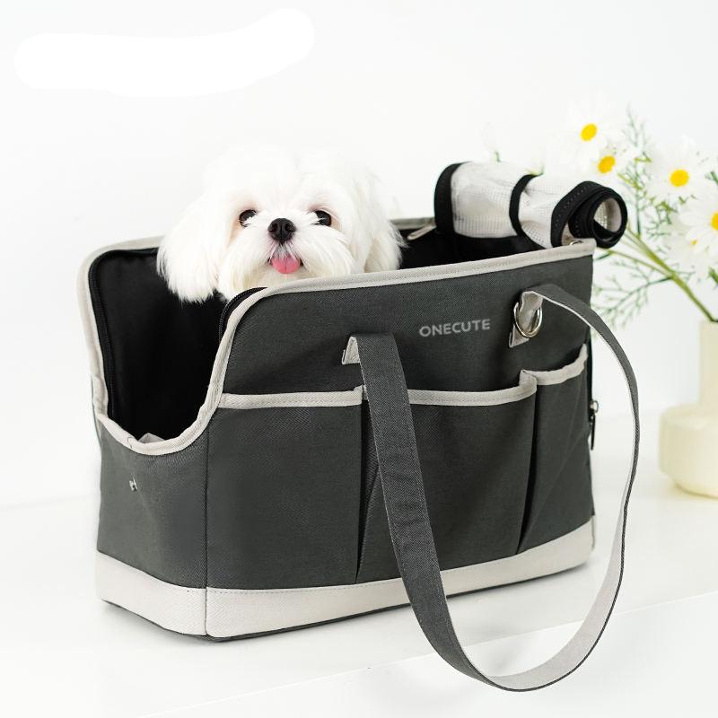 Portable Canvas Pet Carrier Shoulder Bag