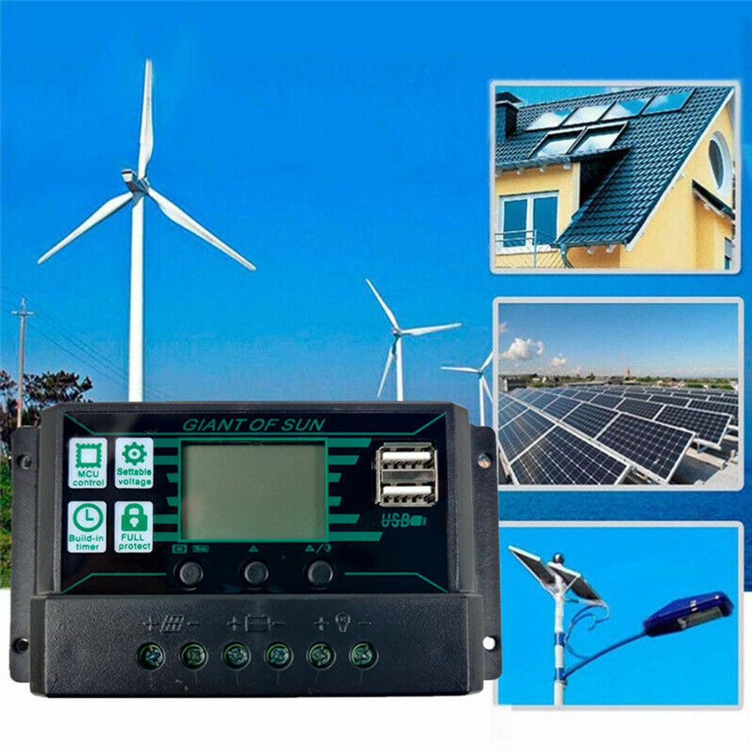 200W Solar Panel Kit 12V Battery Charger 10-50A Controller For Ship Motorcycles Boat