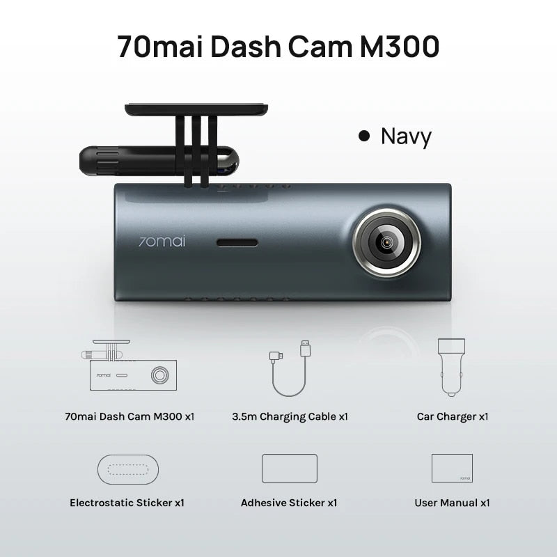 High-Resolution Night Vision Dash Cam with 1296P & 24H Parking Monitor