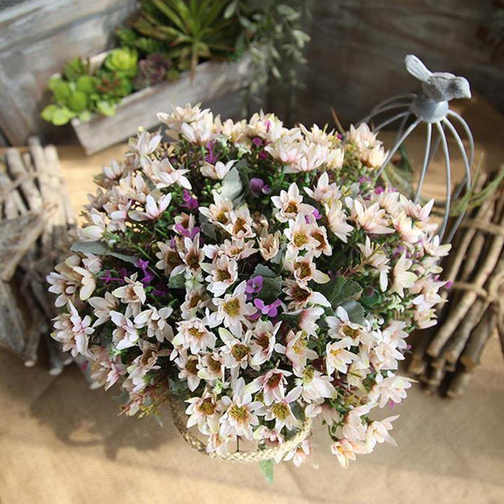 25 Heads/1 Bouquet Artificial Flowers Plant China Aster Simulation Wedding Decor