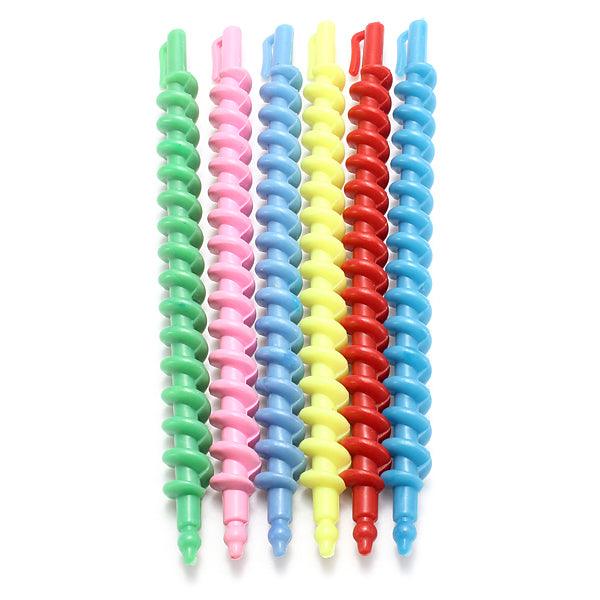 25Pcs Styling Plastic Hairdressing Spiral Hair Perm Rod