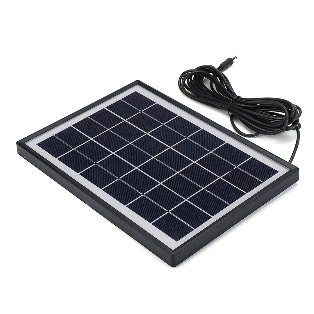 100-240V 3000mAh Rechargeable LED MP3 FM Solar Panel Power Lighting Charging System Set